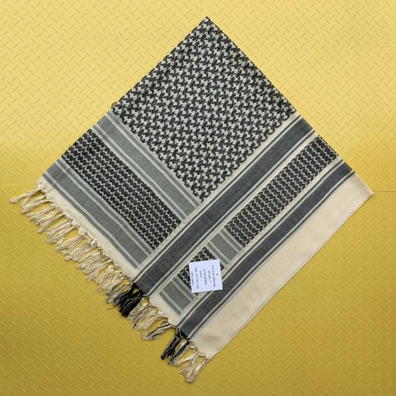 Tactical Keffiyeh Shemagh Arab Scarf Lightweight Shawl Neck Cover Military Hunting Desert Outdoor Windproof Cotton Shawl Scarf