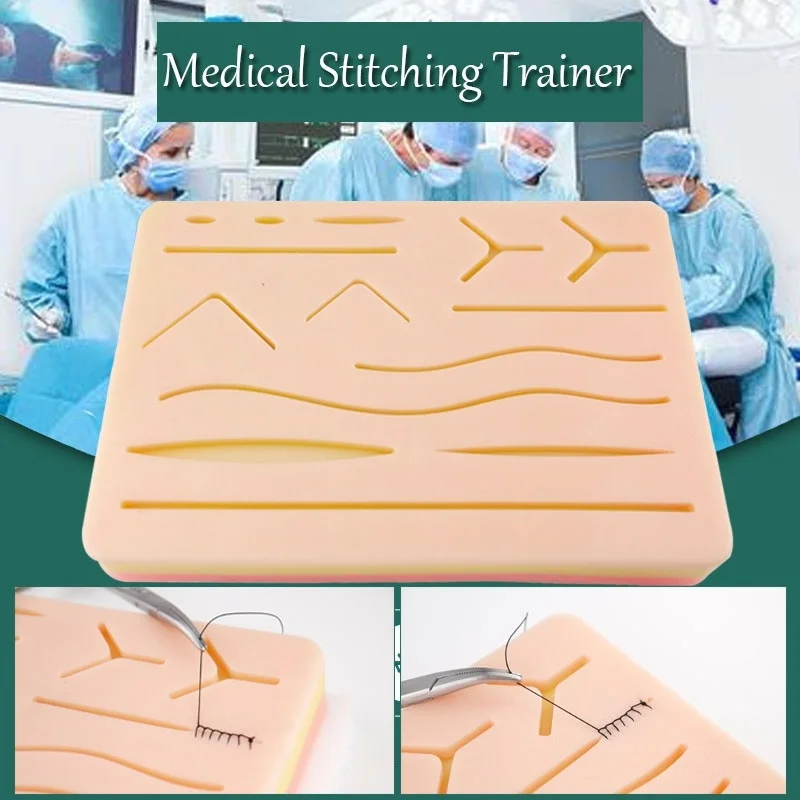 Medical Skin Suture Surgical Training Kit Pad Suture Training Kit Suture Pad Trauma Accessories for Practice and Training Use