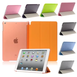 Coque de protection pour iPad Air 2, étui mince de 9.7 pouces en PVC A1566 A1567, protection intelligente contre le sommeil automatique pour iPad Air 2