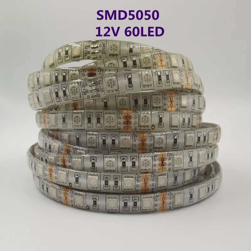 DC12V 5050 SMD 60Leds/m RGB RGBW WW LED Strip Light flexible Strip Light  Led Tape Home Decor Lamp Car Lamp Decoration