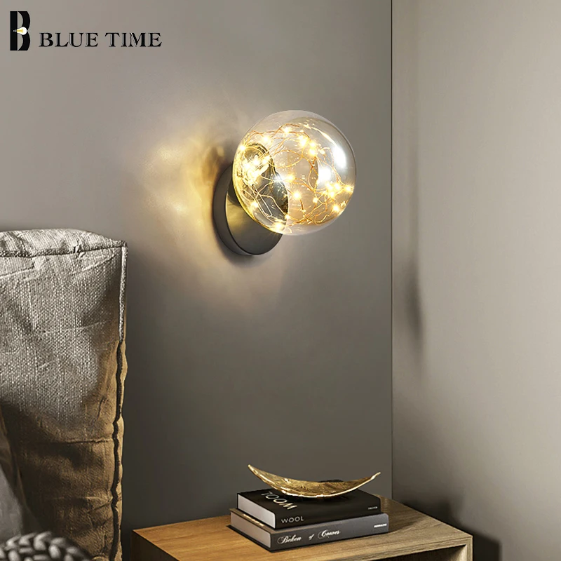 Led Wall Light Home Black & Gold โมเดิร์นสำหรับห้องนั่งเล่นห้องนอนห้องนอนเตียงนอน Sconce โคมไฟ Led Luster