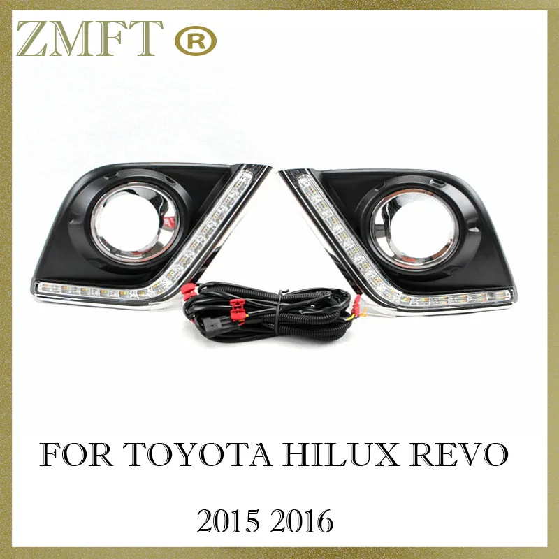 

1Set LED Daytime Running Light Fog Lamp Driving Light Kit For Toyota Revo Hilux Vigo 2015 2016 Harness Set