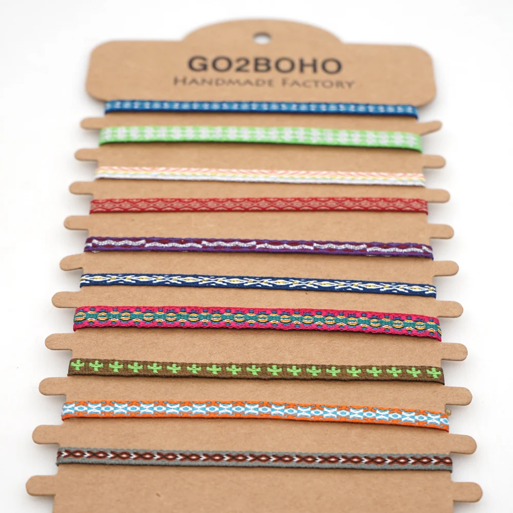 GO2BOHO Cloth Bracelets Boho Bracelet For Women Jewelry Friendship Gift Tracker Braided Wristband Fabric Pulseras Wholesale