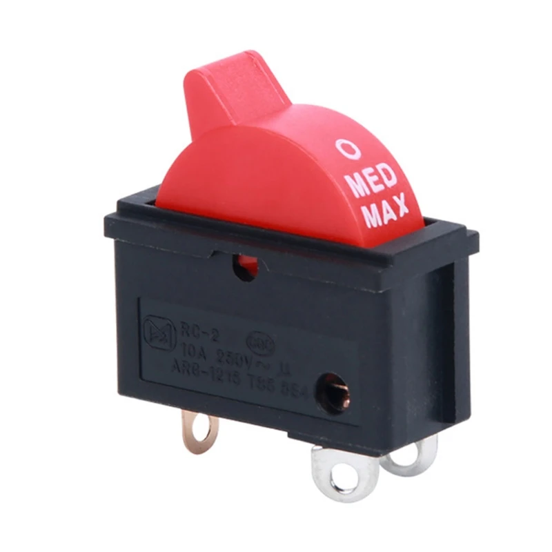 G6DA Hair Dryers Rocker Switch 3 Pin 3 Position SPST Toggle Switch Hull Shape Snap-in Switches With Flame-retardant Shel