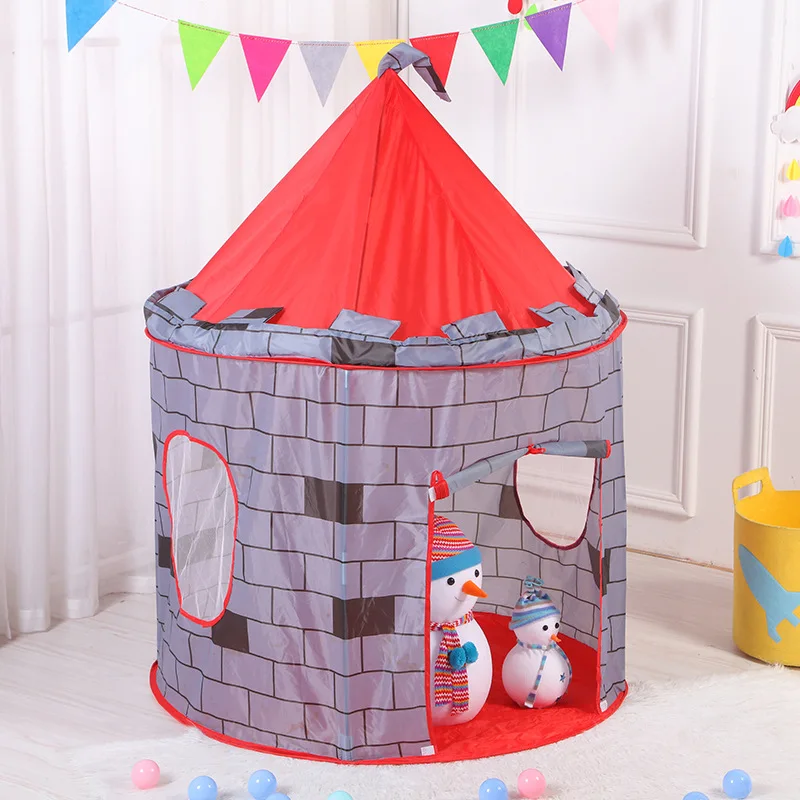 Tente de jeu pliable portable pour enfants, tente pliante pour enfants, maison de jeu Cubby pour garçons, cadeaux pour enfants, tente jouet d'extérieur, Tipi Prince, 105x135cm