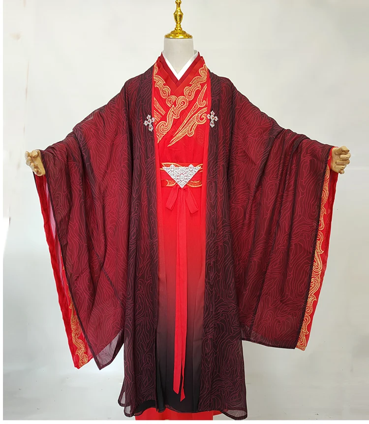 3 Designs Yu Sifeng Male Immortal Sword Man Scholar Hanfu for Chinese Drama Love and Redemption Red Groom Wedding  Costume Stage