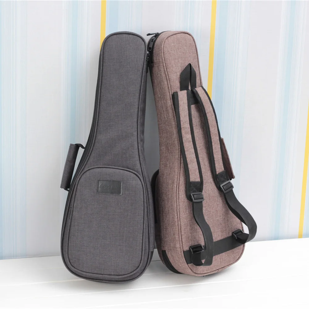 21 23 24 26 Inch Guitar Case Double Strap Padded Ukulele Bags Coffee Gray Nylon Ukulele Storage Guitar Carry Backpack XA130M