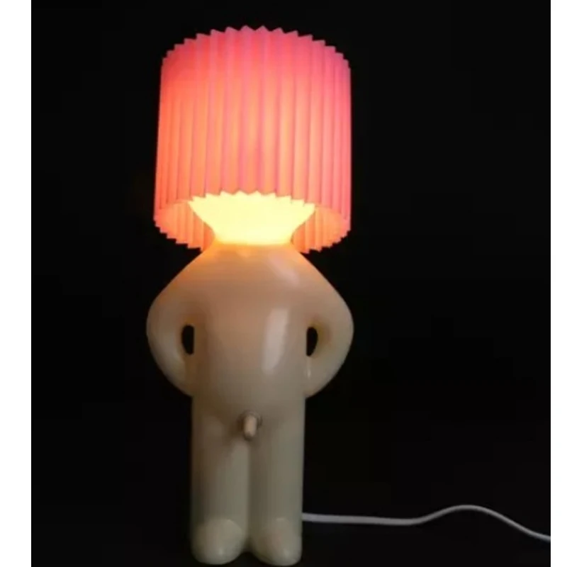 Homhi Dick Naughty Boy Night Light Lamp, Mr.P Table Lamp, Home Bedroom Decor, Novel a Little Shy Man Candy Colors, HTL-060