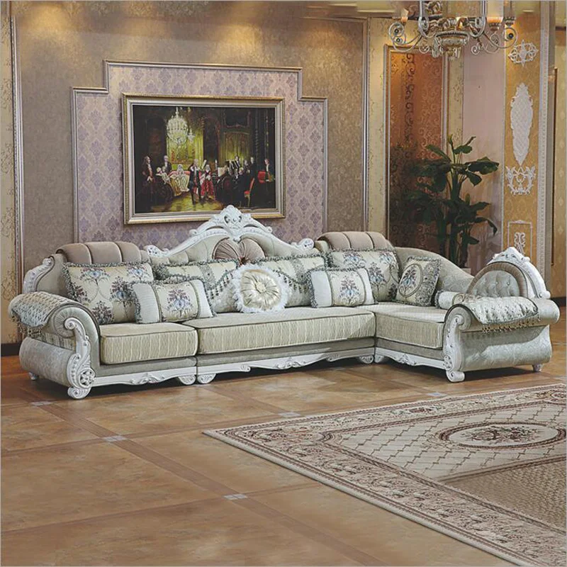 living room furniture modern fabric sofa European sectional sofa set a1269