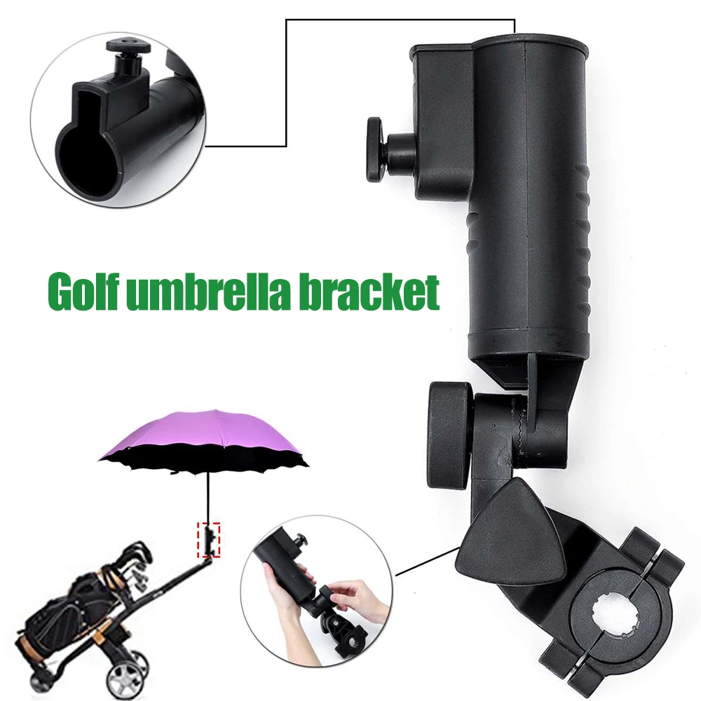 Portaombrelli per carrello da golf, attacco universale per montaggio su quantità di ombrellone regolabile per accessori per carrello da golf