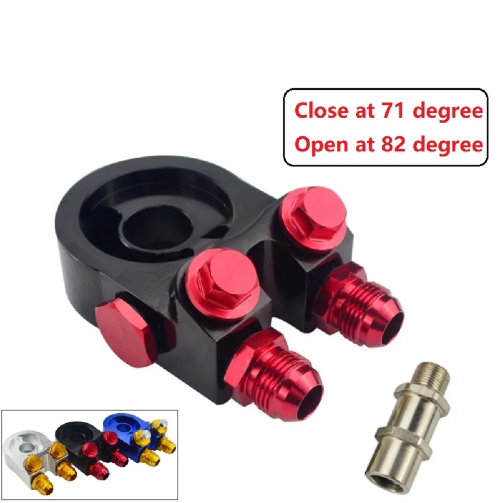 RESO--AN10 oil cooler adapter sandwich TURBO WITH Thermostat And FITTING 3/4-16 UNF,M20*1.5