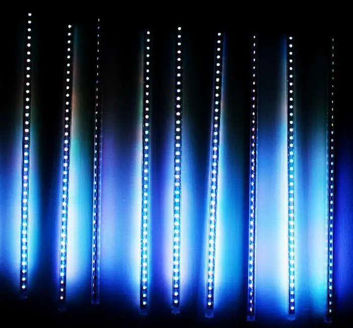 

10PCS/SET 50cm 2835 Led Meteor Tube Shower Rain Light Outdoor Christmas Tree White Blue RGB