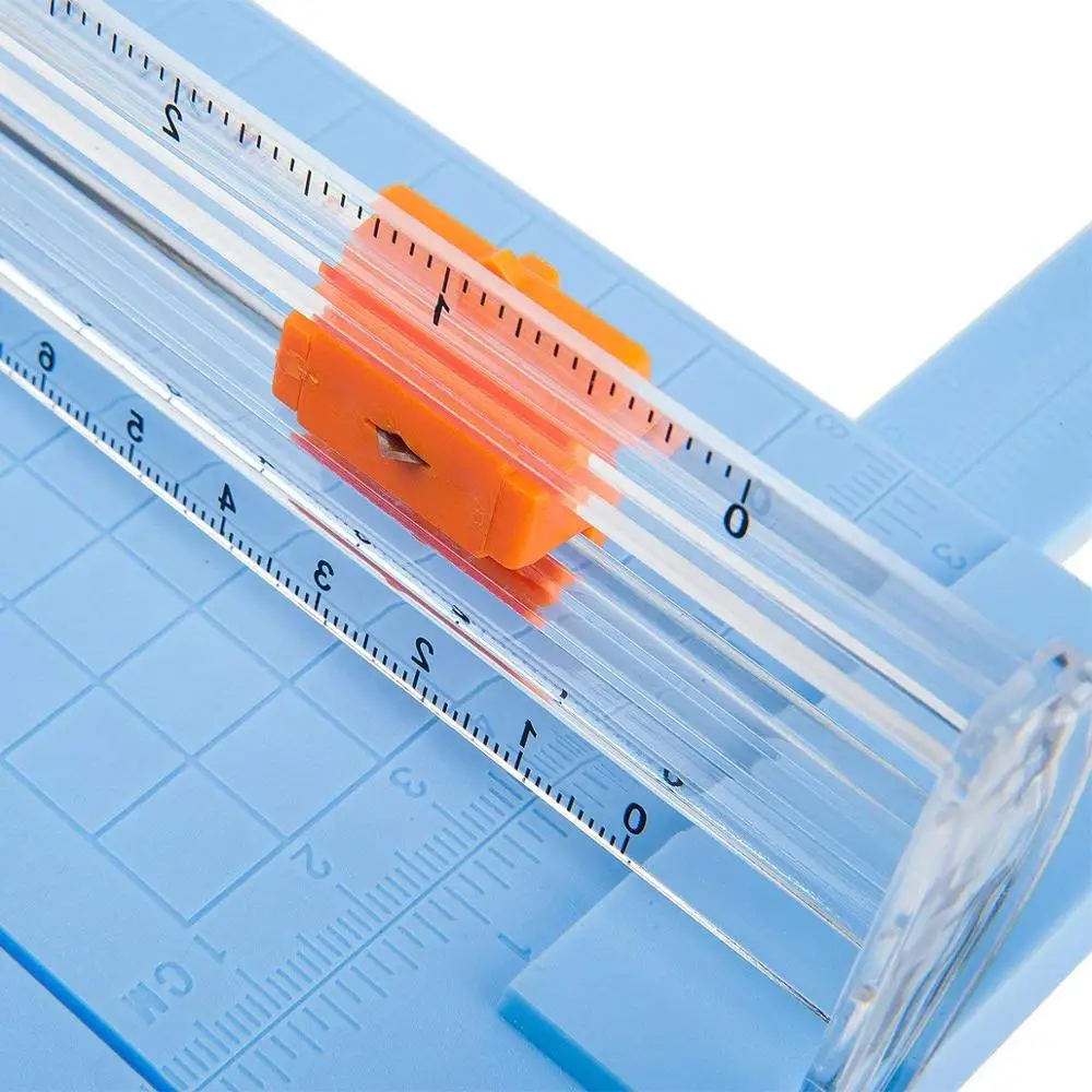 Mini Precision Rotary Paper Cutter Scrapbook Photo Trimmer With Finger Protection Slide Ruler Design For Home School Office