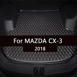 Car trunk mat for MAZDA CX-3 2018 cargo liner carpet interior accessories cover