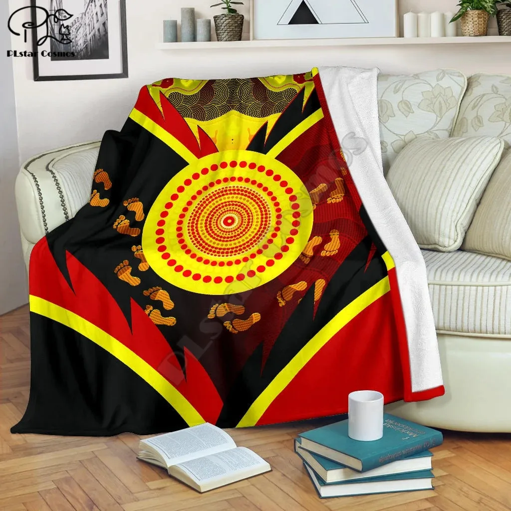 Aboriginal and Torres Strait Island Flags Fleece Blanket 3D full printed Wearable Blanket Adults/kids Fleece Blanket