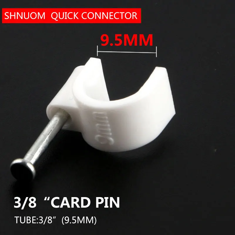 3/8 "PE 파이프 벽 고정 기본 클립, RO 물 빠른 커넥터 직경 9.5mm 피팅 필터 시스템 부품 못 놓기 및 배선