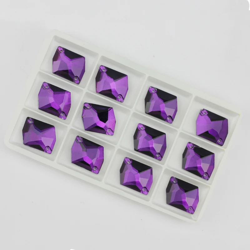 QL Crystal AB multi-size Color Sew on Stone Glass Flatback Rhinestones sewing glass rhinestones for garments