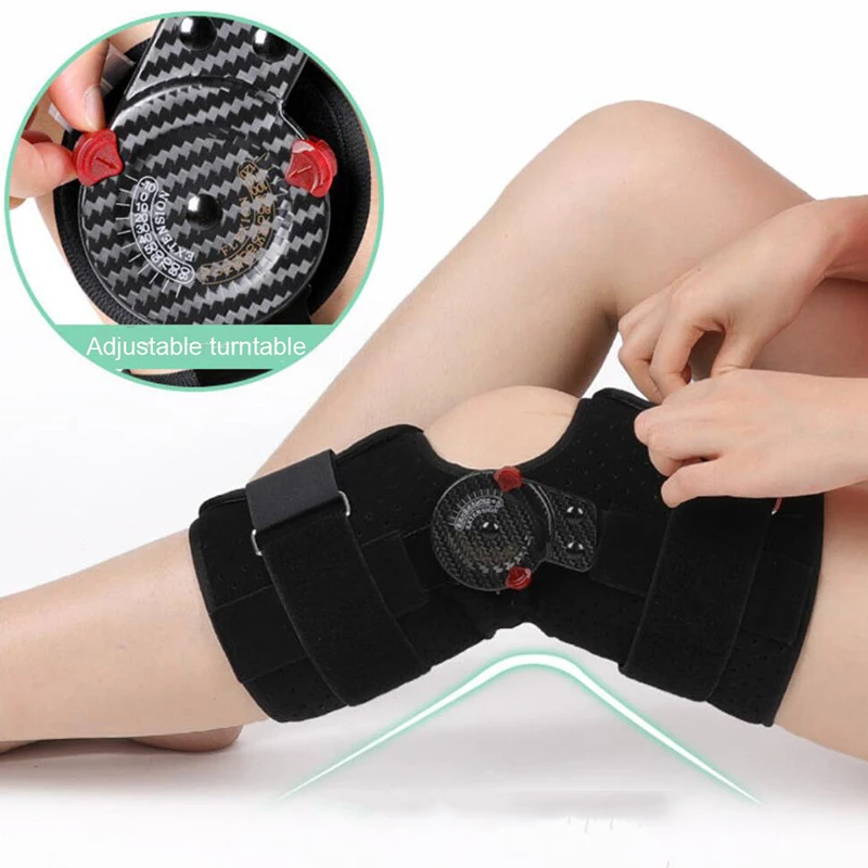 Adjustable Knee Support Pad Brace Protector Arthritis Knee Joint Patella Knee Support Leg Compression Sleeve Hole Hinged Kneepad