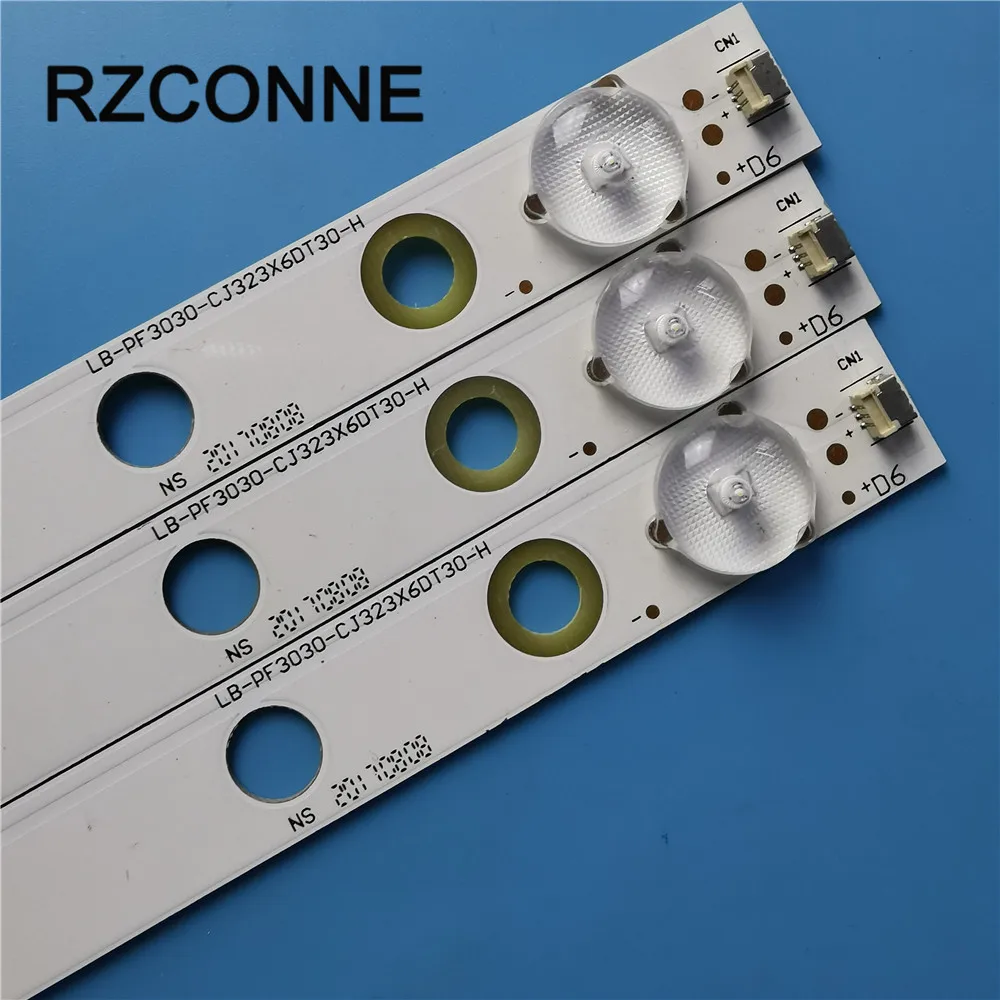 6 leds led backlight para 32 polegadas lb-pf3030-cj323x6dt30-h, 3pcs