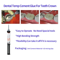 Dental Cement Glue for Teeth Crown Temporary Adhesive Materials Bonding Denture All Porcelain Metal Crown False Prosthesis Tooth