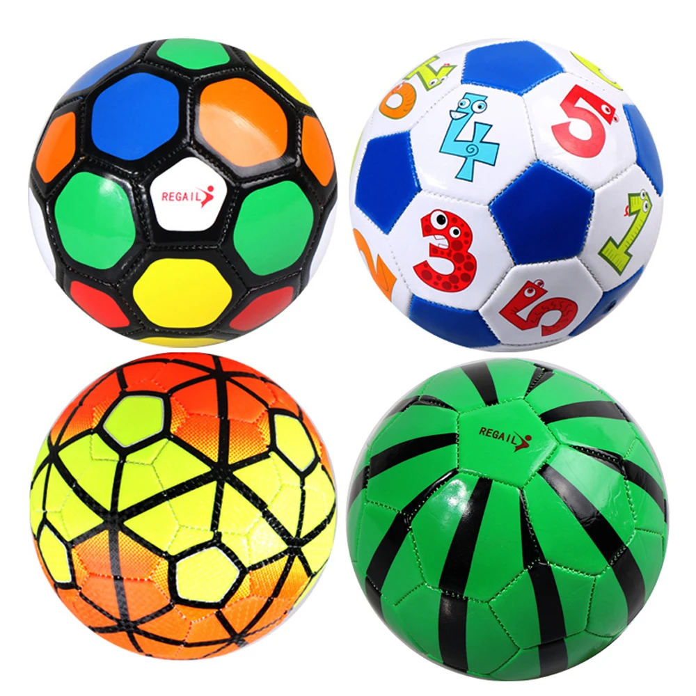 Balón de fútbol para niños, balón de fútbol de entrenamiento de PU para niños, equipo para exteriores de 15CM, tamaño 2