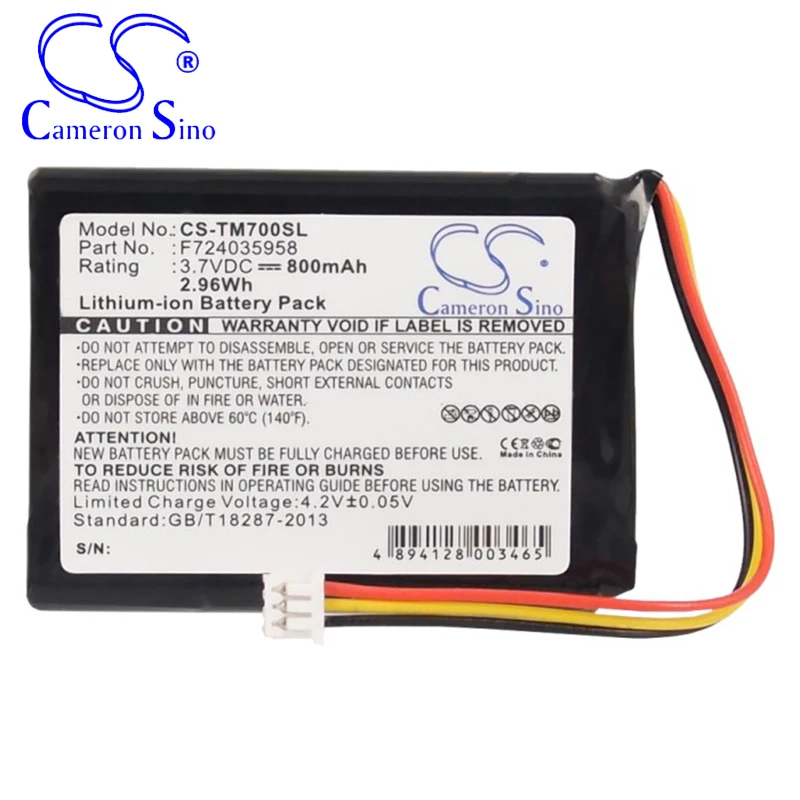CameronSino – batterie de navigateur, pour TomTom One XL XL 325 eden, pour GPS, LG ICP523450 C1, F702019386