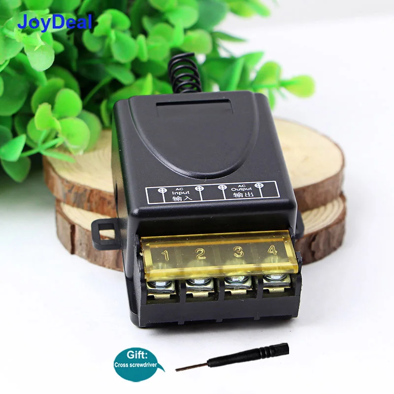 JoyDeal 433 MHz Universal AC 220V 1CH 30A Wireless RF Relay Receiver Module Water Pump Motor Power On Off Remote Control Switch