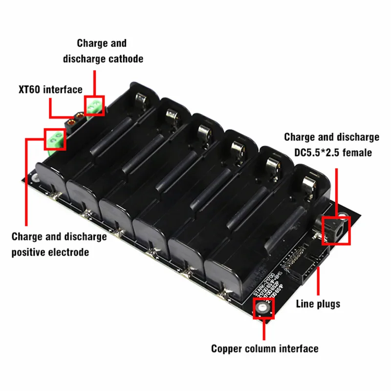 21700 6S 40A Uchwyt baterii BMS 24V 21700 Power Wall Battery Box Balancer Board Battery Case diy Kit Ebike Battery