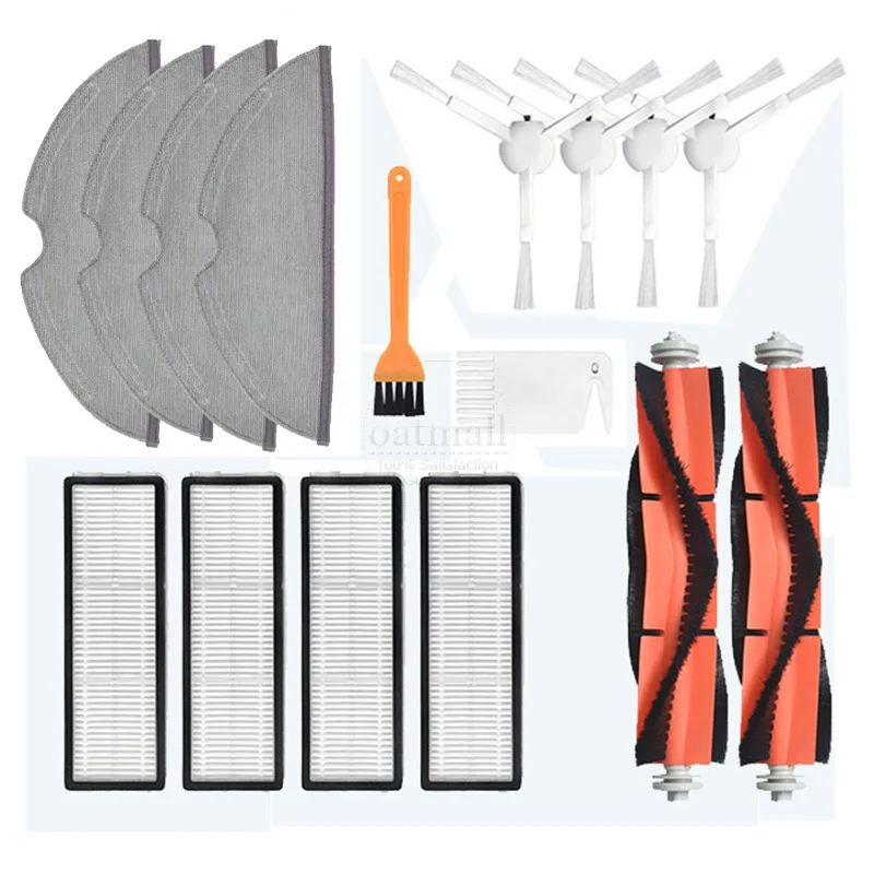 อุปกรณ์เสริมสำหรับ Xiaomi Mijia 1C 2C 1T MI Robot Vacuum-Mop STYTJ01ZHM Dreame F9เครื่องดูดฝุ่นหุ่นยนต์ Roller แปรง Hepa กรอง Mop
