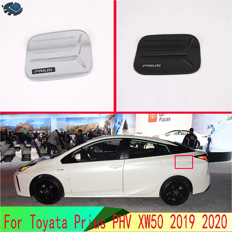 For Toyata Prius PHV XW50 2019 2020 Car Accessories ABS Chrome fuel tank cap cover car-styling trim oil fuel cap protectiv