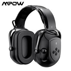 MPOW HP102 Bluetooth Noise Reduction Ear Muffs NRR 29dB/SNR 36dB Adjustable Safety Hearing Protection Earmuffs with Carring Bag