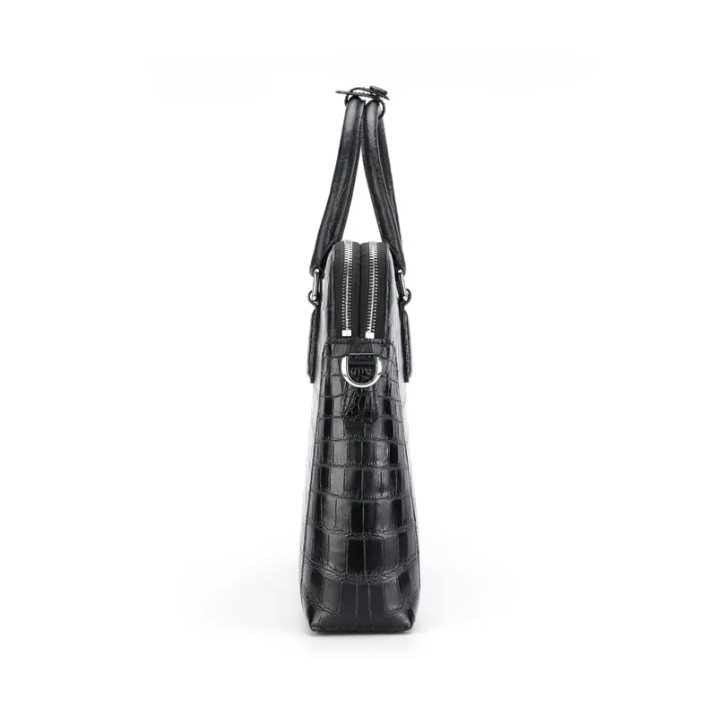 Maletín de cuero de cocodrilo de alta gama para hombre, bolso de negocios, bolso de hombro de cuero genuino, bolso de oficina de alta capacidad, 45,