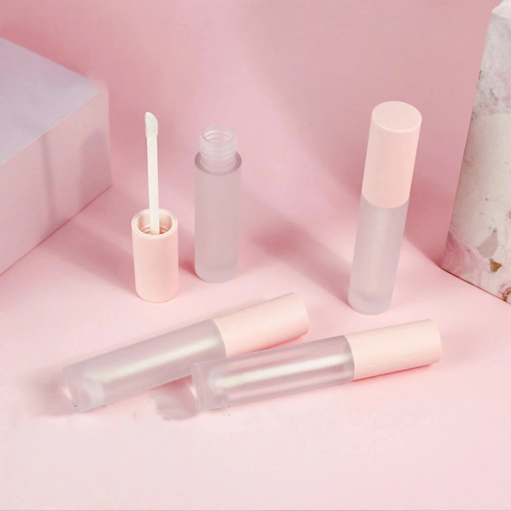 

5ml Empty Lip Gloss Container pink Frosted Labial Glair Tubes Concealer Round Eye Shadow Tube lipgloss Lip balm packaging