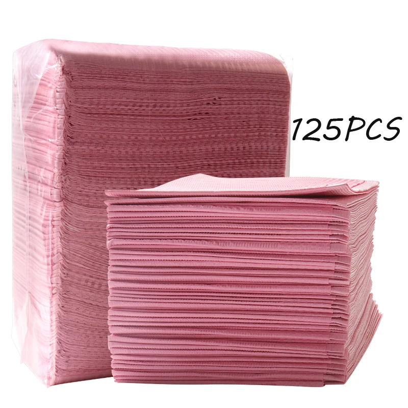 125Pcs Disposable 3 Ply Tissue Napkin Waterproof for Tattoo Bibs Tray Covers Multi-purpose Tattoo Supplies