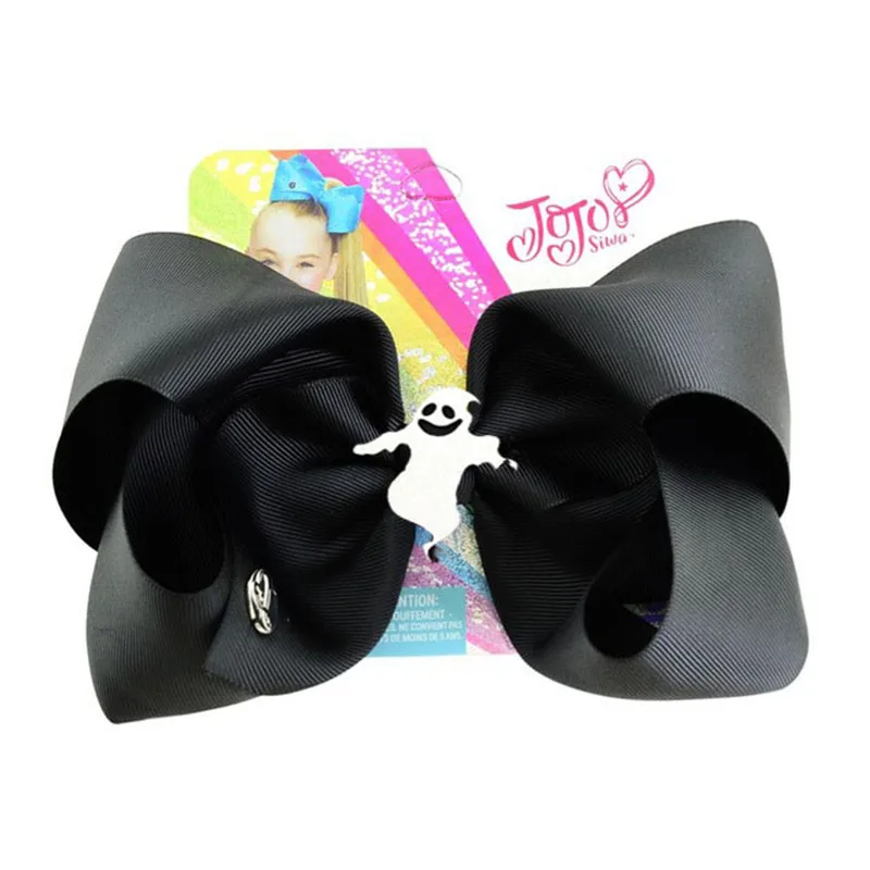 NEW 8inch  Bowknot Large Hair Bow Kids Handmade Halloween Party Hair Clip grosgrain Ribbon Knot Jumbo Hair Accessories for Girl