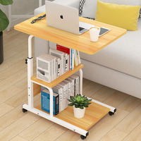 Movable Laptop Table Simple Design Wood Desktop Height Adjustable Bed Sofa Side Computer Notebook Laptop Desk Table