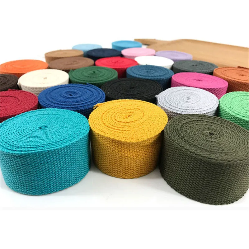 5meter 25/30/38mm Canvas Webbing/Ribbon Bag Cotton Webbing Belt Knapsack Accessories Outdoor Backpack Parts DIY Craft For Home