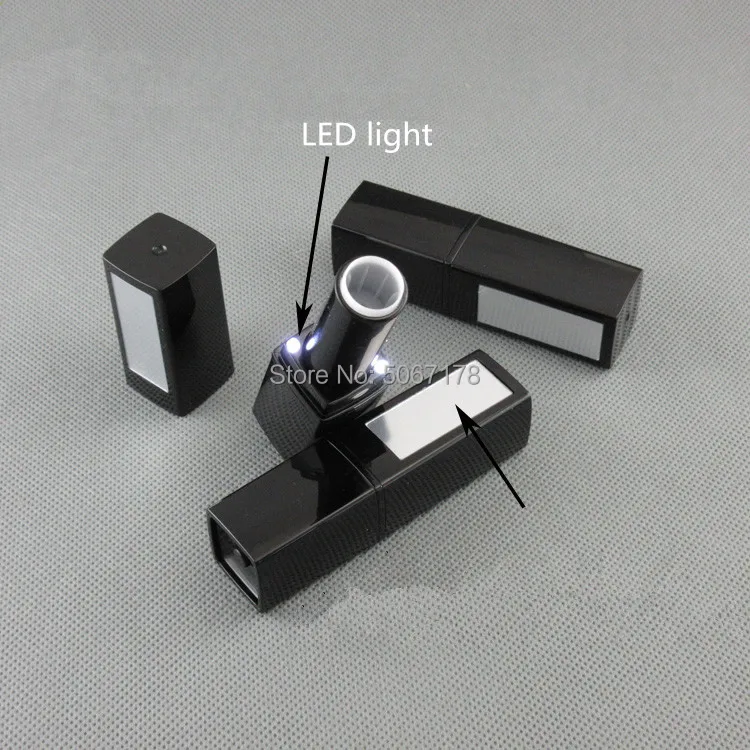 10/30/50 stücke 12,1mm LED Lippenstift DIY Lip Balm Rohr Mit Spiegel Leere Nachfüllbare Flasche container Kosmetische Werkzeuge Zubehör