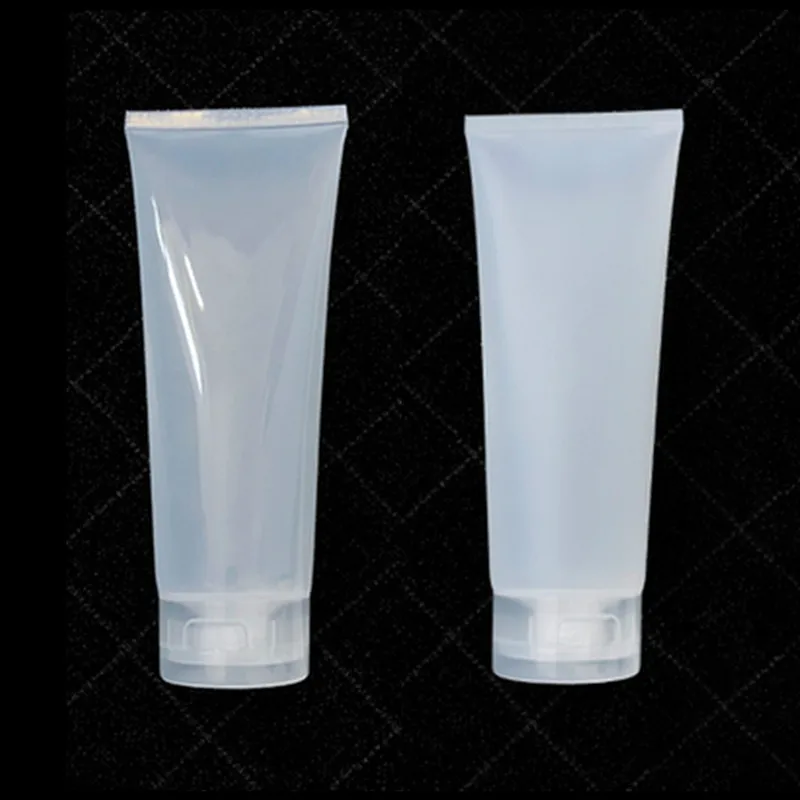 10/20/30/50pcs 200ml clear soft hose&tubes facial cleanser or face cream tube essence lotion bottle cosmetic hose