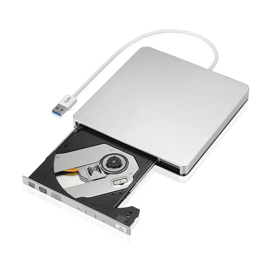 Внешний Оптический привод USB, Флэшка DVD +-RW, флэш-проигрыватель CD, DVD-проигрыватель, совместимый с USB 2,0 для ПК, Mac, ноутбука, нетбука