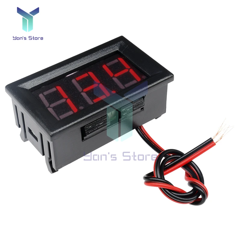0.56นิ้ว LED Digital Voltmeter DC 4.5-30V แรงดันไฟฟ้ารถรถจักรยานยนต์ไฟฟ้า Volt Tester เครื่องตรวจจับ DC 5V 12V 24V 2สาย