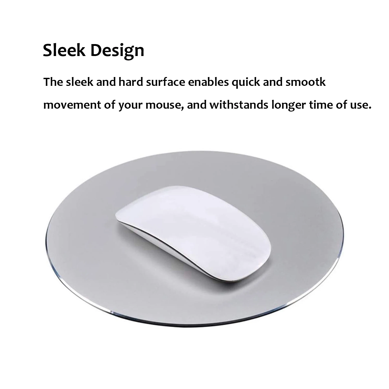 Luxury Aluminum Alloy Mouse Pad for Apple Magic Mouse 2 Anti-Slip Base Fast and Accurate Control Custom Mousepad Mice Mat