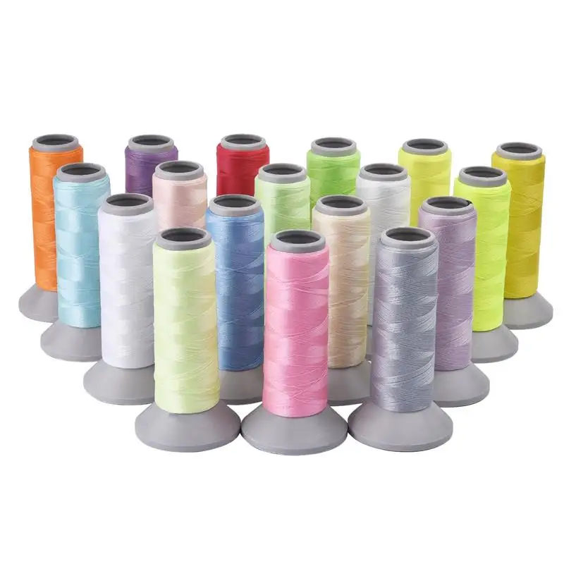 1 Roll Embroidery Sewing Thread 150D/500yards Luminous Embroidery Threads Fluorescent Light Threads Sewing Cross Stitch Thread