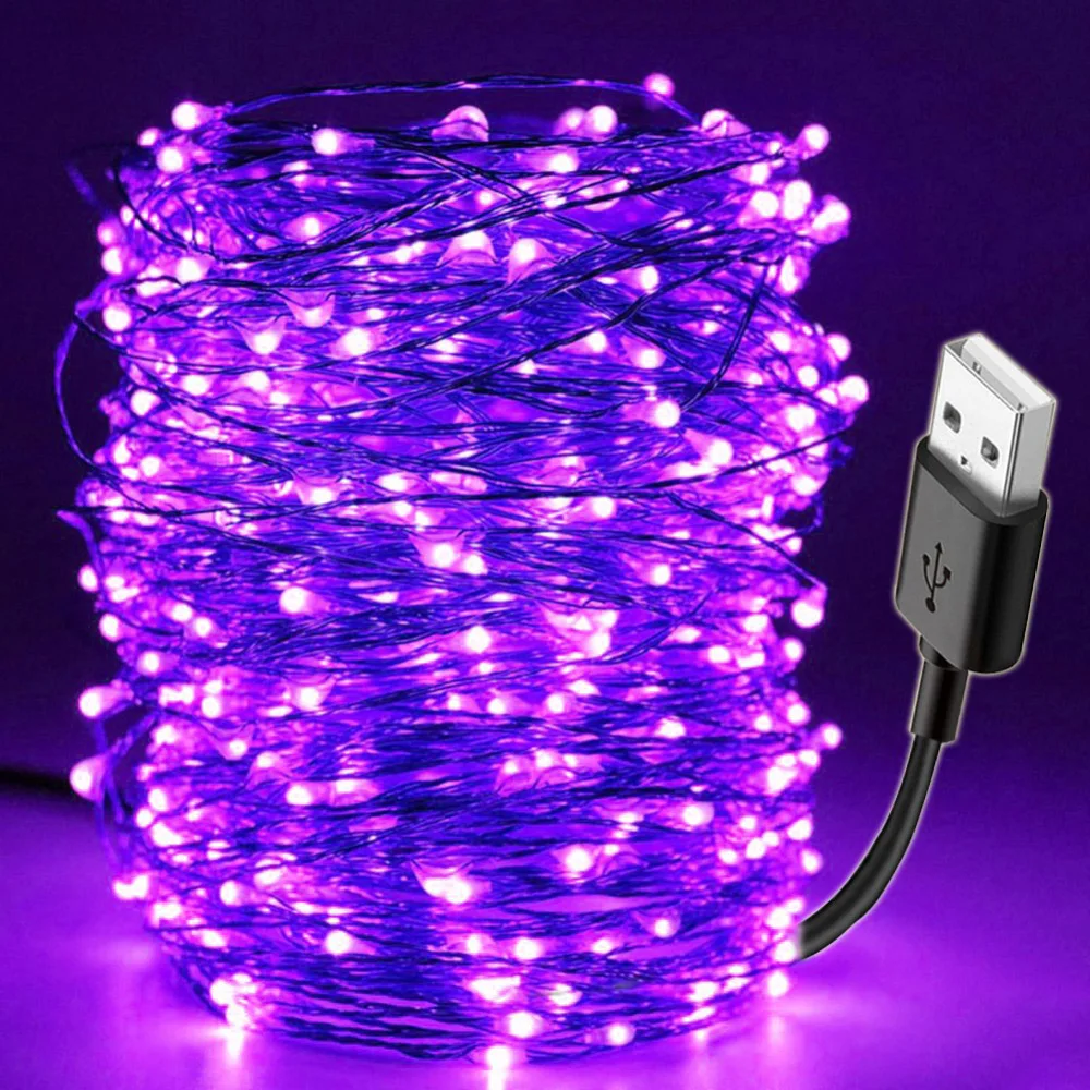 

10M 100LED String Light USB Christmas Halloween Party Waterproof DIY Outdoor Lamp For Holiday Party Fairy Lights Garden Decor