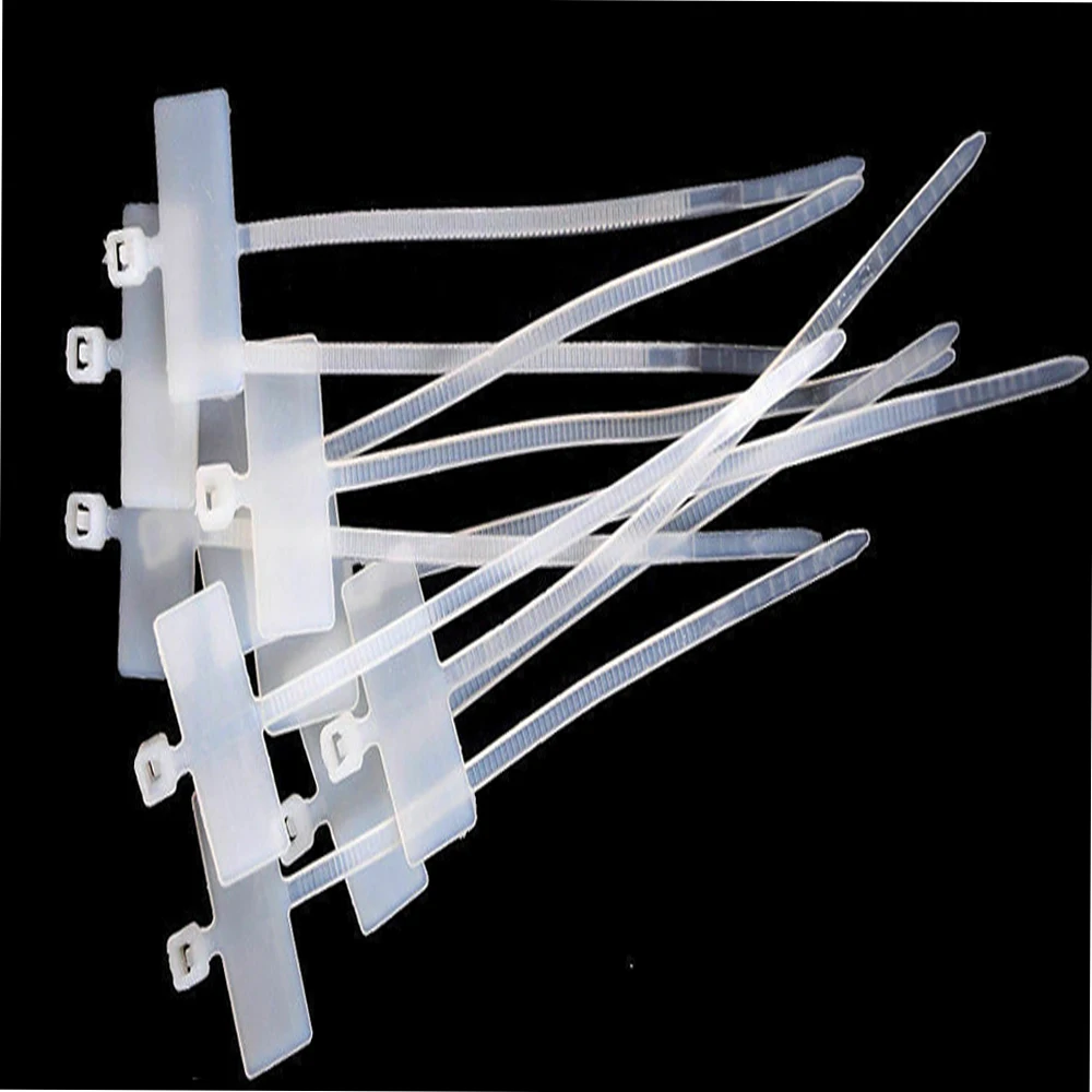 100Pcs Zip Ties Write Wire Power Cable Label Mark Tag Nylon Self-Locking Tie Network Cable Marker Cord Wire Strap Zip