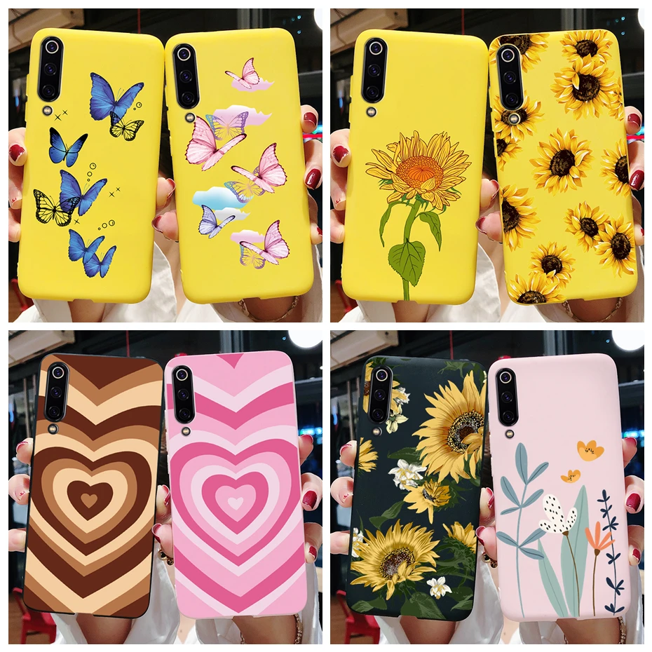 For Xiaomi Mi 9 SE mi 9 Lite Case Soft Flower Painted Silicone TPU Cover Phone Case For Xiomi Xiaomi Mi 9 Mi9 SE Lite 9SE Cases