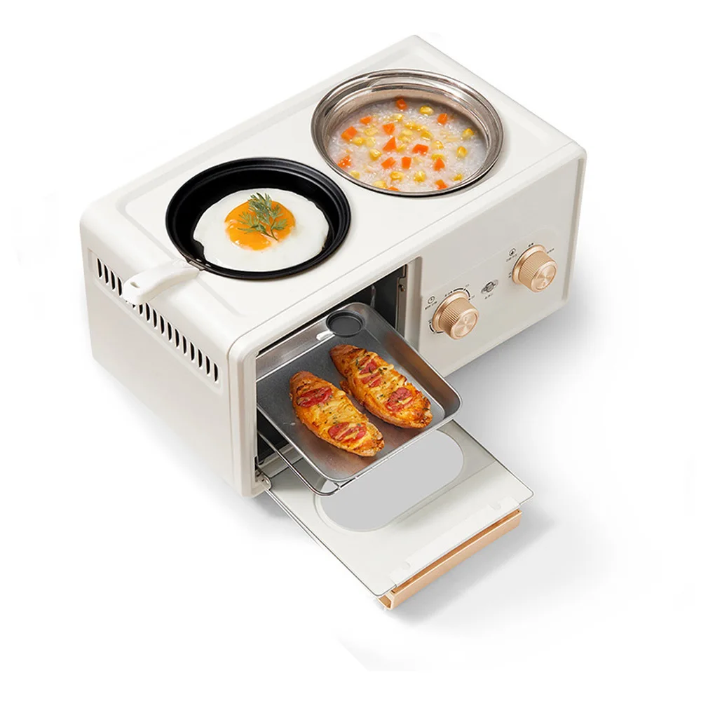 Four-In-One Multi-Function Breakfast Machine Home Small Lazy Intelligent Automatic Bread Oven Pizza Frying Pan Toast Oven