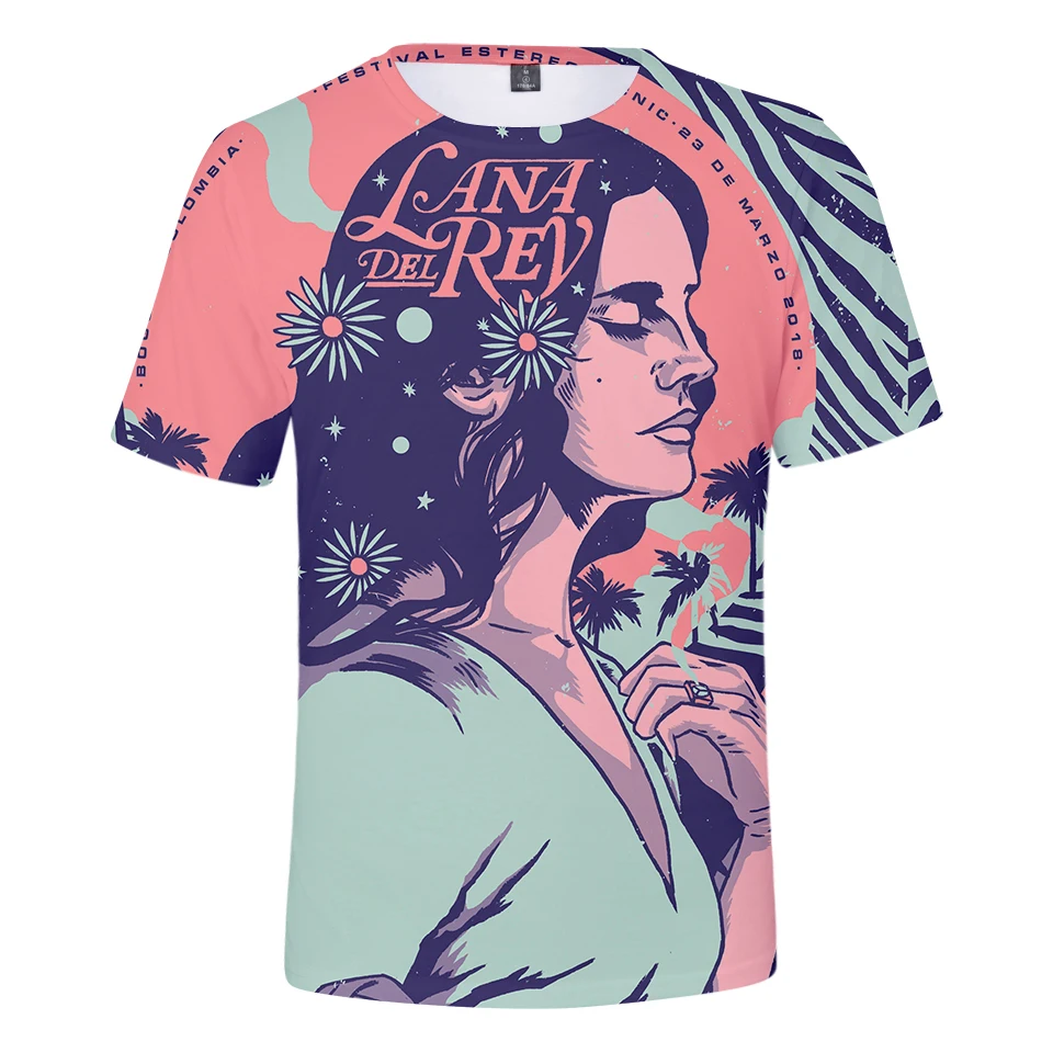 Men/Women Fashion 3D Lana Del Rey Printed T-shirt Casual Harajuku Lana Del Rey Short Tee Shirts Unisex Cool Tops