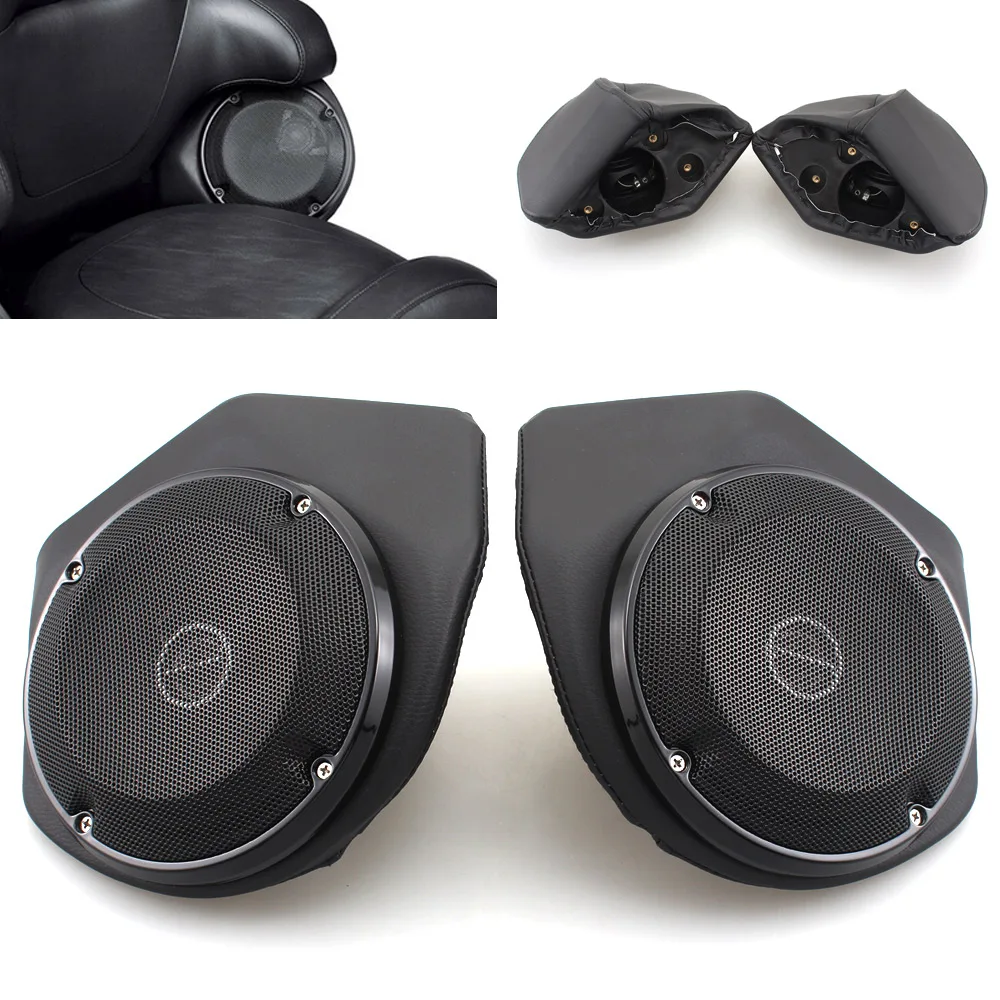 Motorcycle Black Tour Pack Rear Speaker For Harley Touring Road King Street Electra Glide Ultra Limited FLHR Special 2014-2020