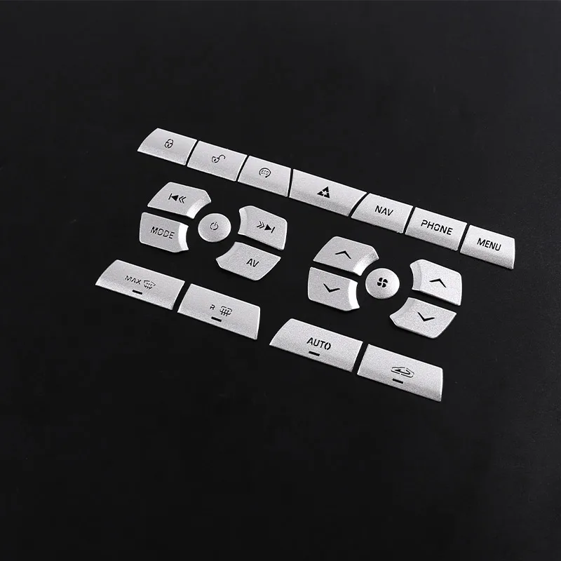 For Jaguar XF 2012-15 Aluminum Alloy Car Central Control Air Conditioning Multimedia Button Decoration Stickers Car Accessories - view 5